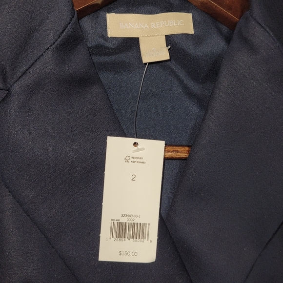 Banana Republic Trench Dress, Navy, Size 2 - Picture 4 of 5